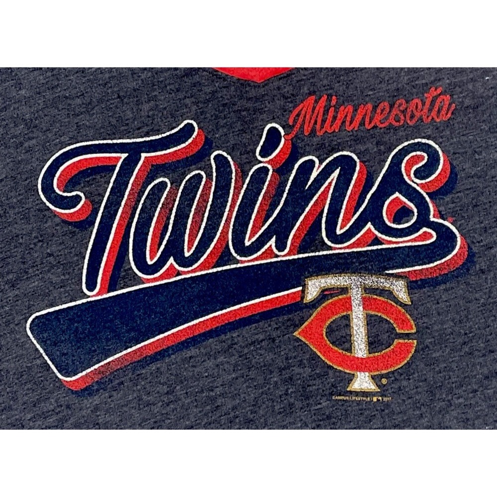 Minnesota Twins Womens T Shirt Size Large Short Sleeve MLB Campus Lifestyle